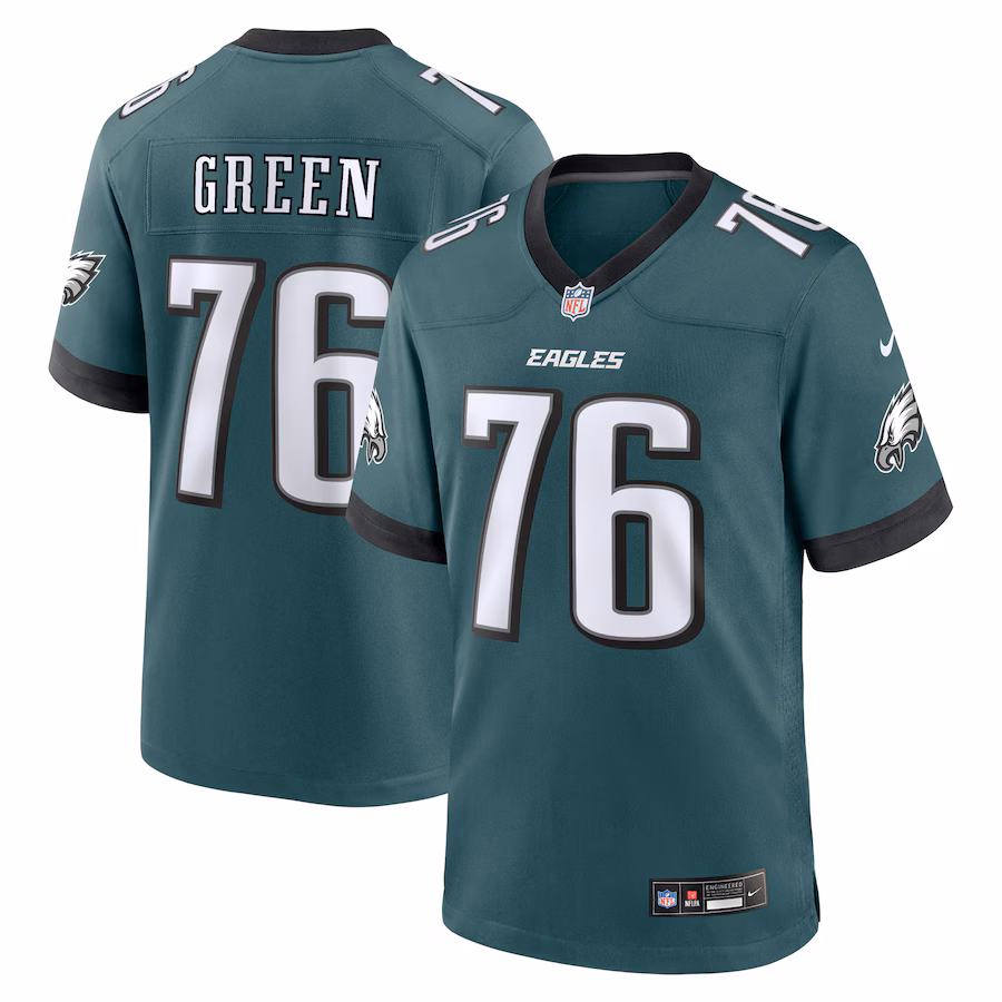 Men's Philadelphia Eagles Kenyon Green Nike Midnight Green Team Game Jersey