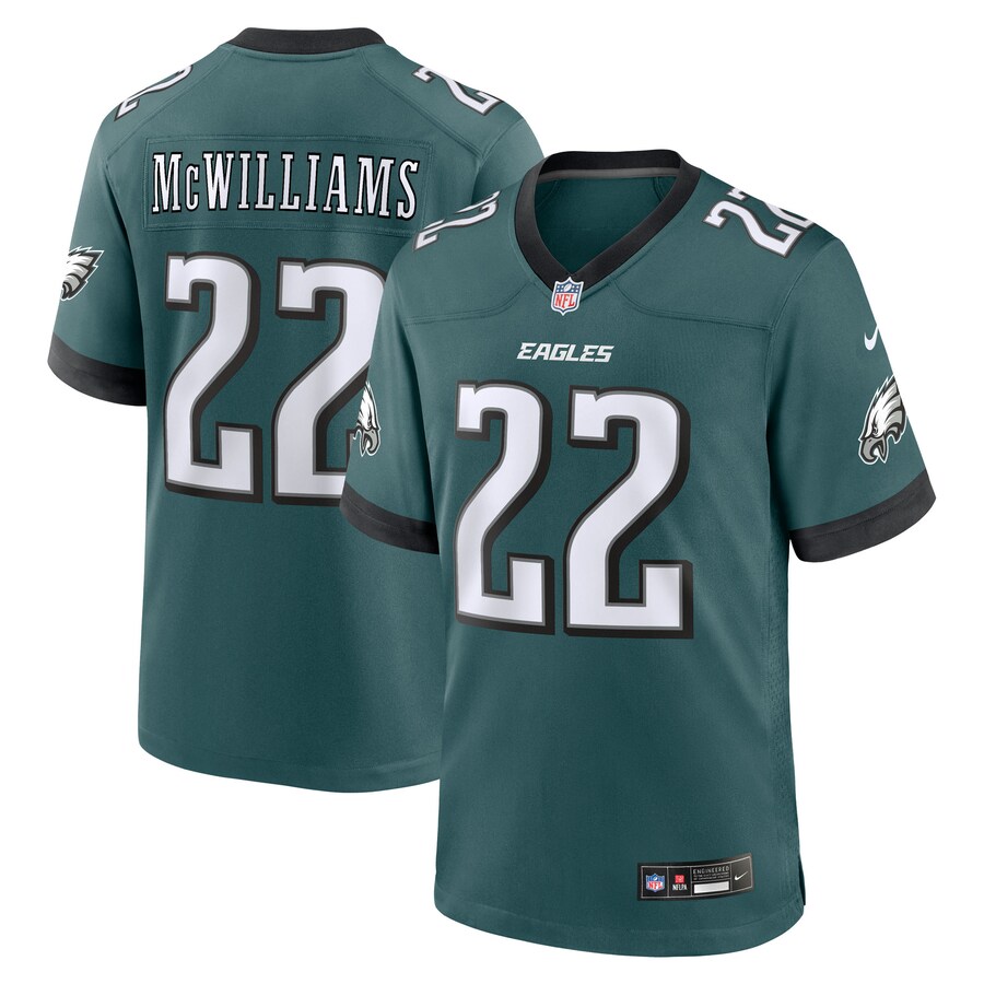 Men's Philadelphia Eagles Mac McWilliams Nike Midnight Green Team Game Jersey