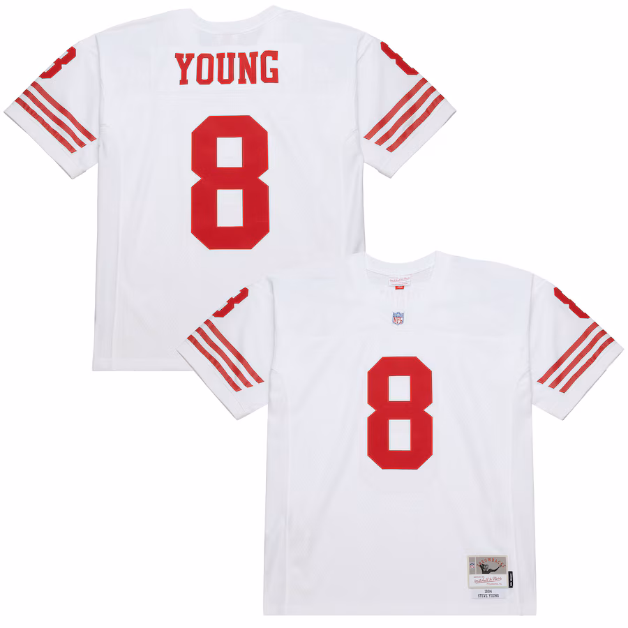 Men's San Francisco 49ers Steve Young Mitchell & Ness White 1994 Legacy Replica Jersey