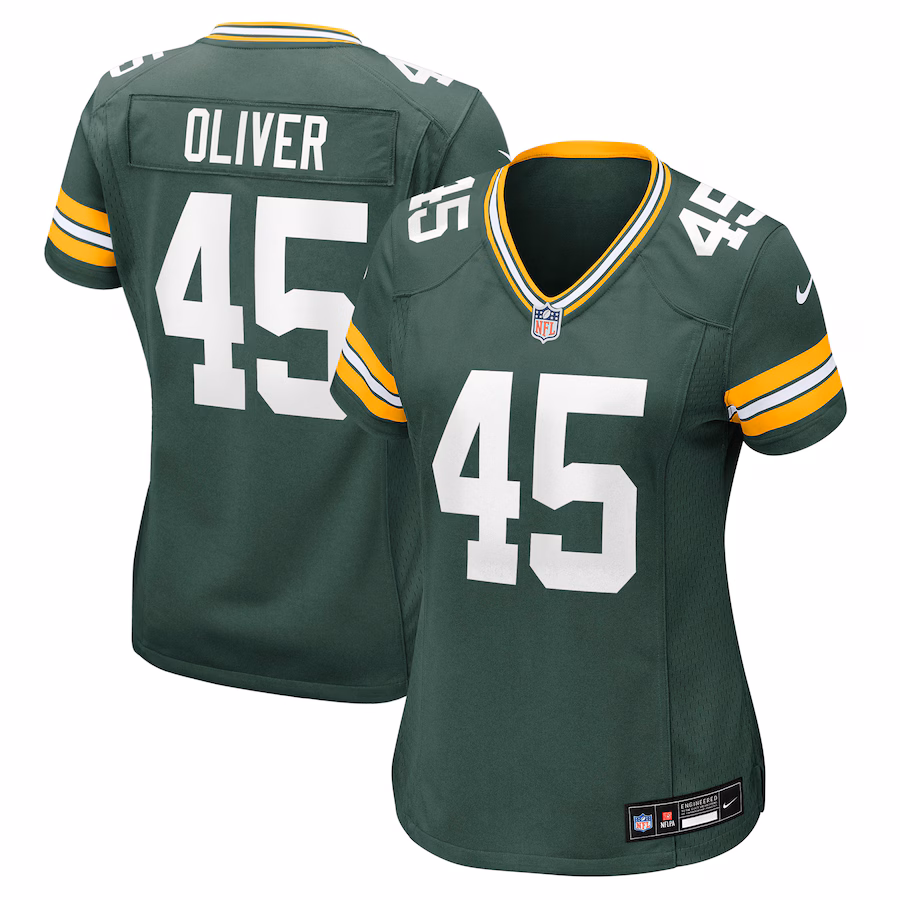 Women's Green Bay Packers Collin Oliver Nike Green Team Game Jersey