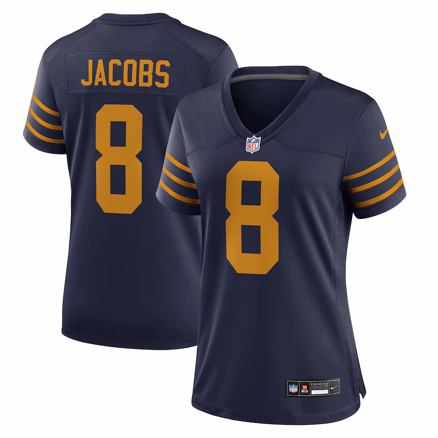Women's Green Bay Packers Josh Jacobs Nike Navy The 1923 Classic Game Jersey