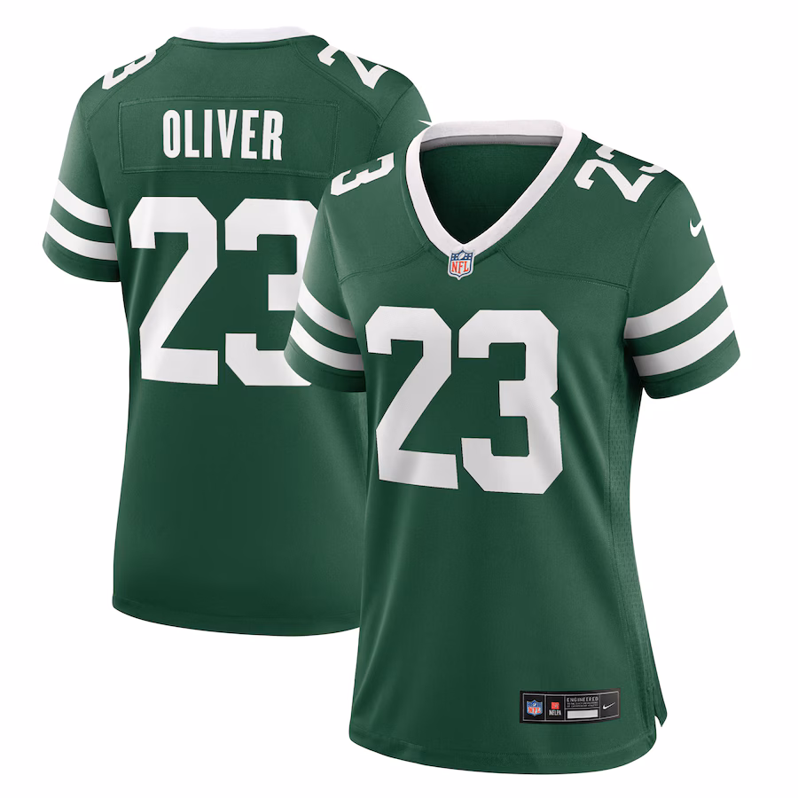 Women's New York Jets Isaiah Oliver Nike Legacy Green Game Jersey