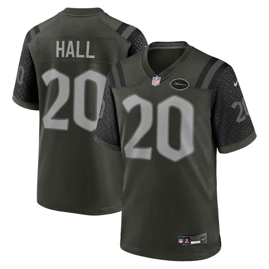 Men's New York Jets Breece Hall Nike Gotham Green 2025 Rivalries Collection Game Jersey