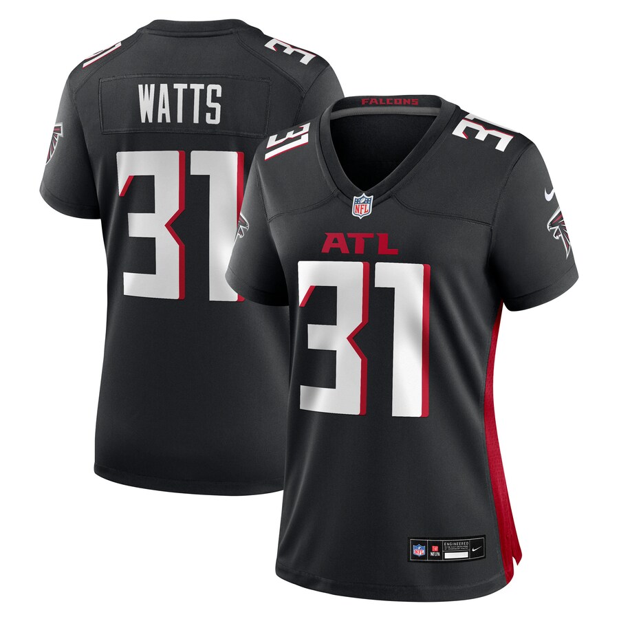 Women's Atlanta Falcons Xavier Watts Nike Black Team Game Jersey