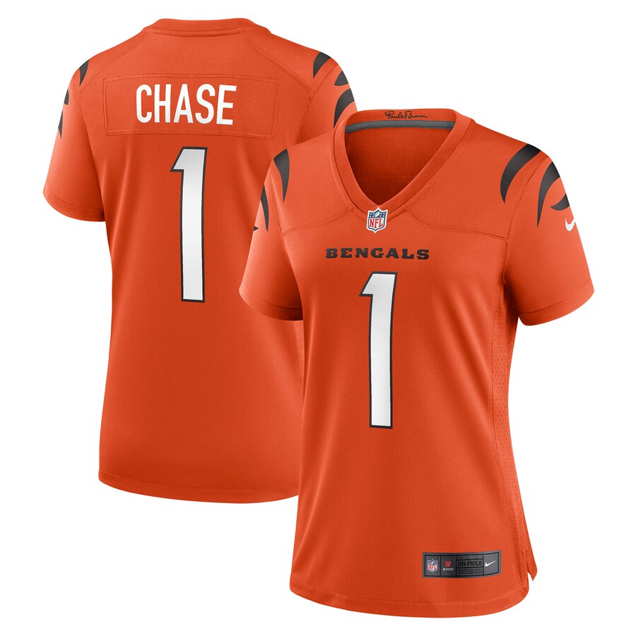 Women's Cincinnati Bengals Ja'Marr Chase Nike Orange Alternate Game Jersey