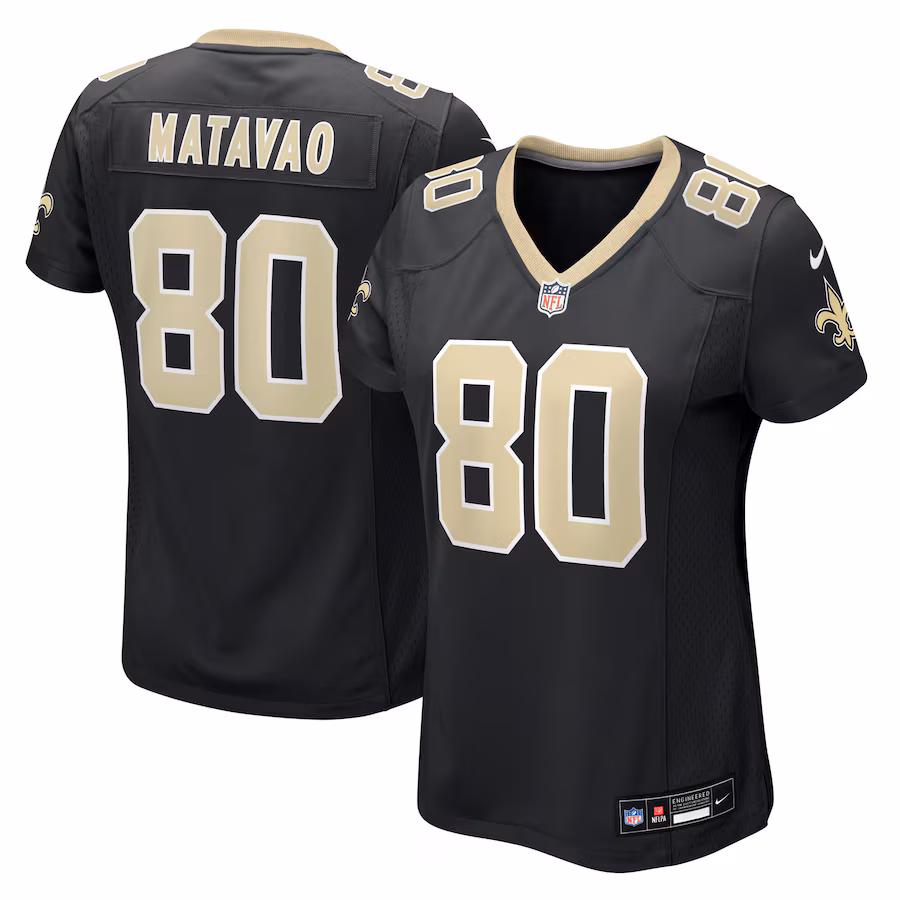 Women's New Orleans Saints Moliki Matavao Nike Black Team Game Jersey