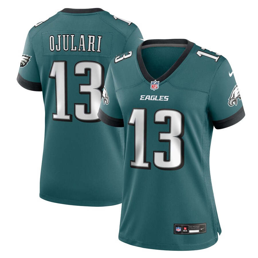 Women's Philadelphia Eagles Azeez Ojulari Nike Midnight Green Team Game Jersey