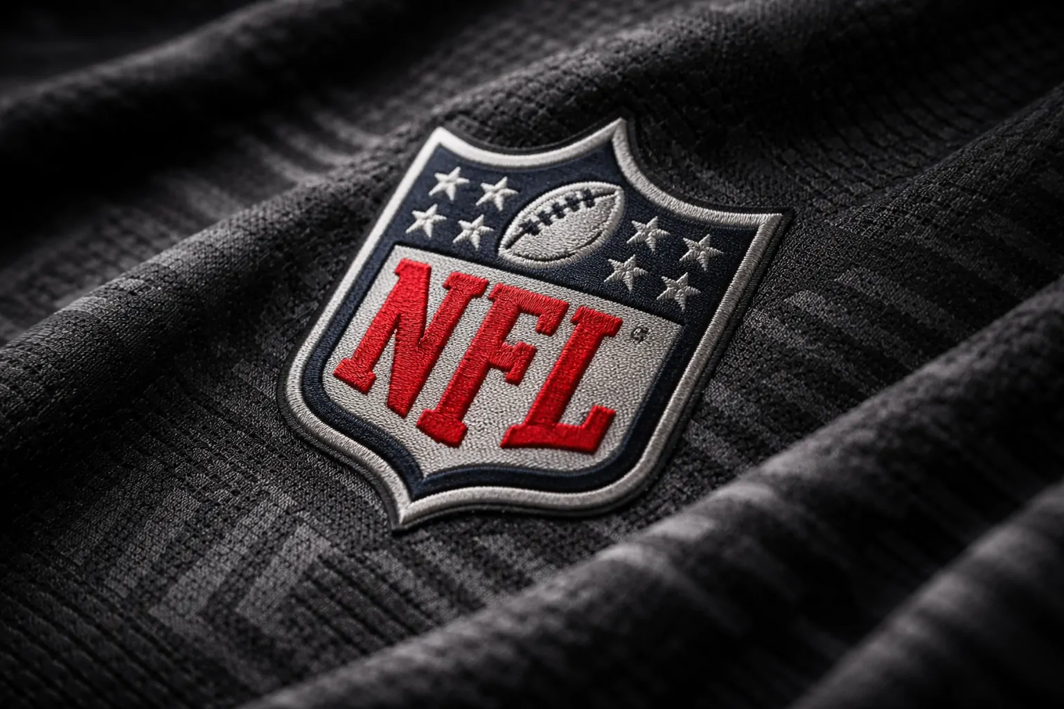 Close-up of the 2025 NFL Rivalry Collection jersey fabric and embroidery