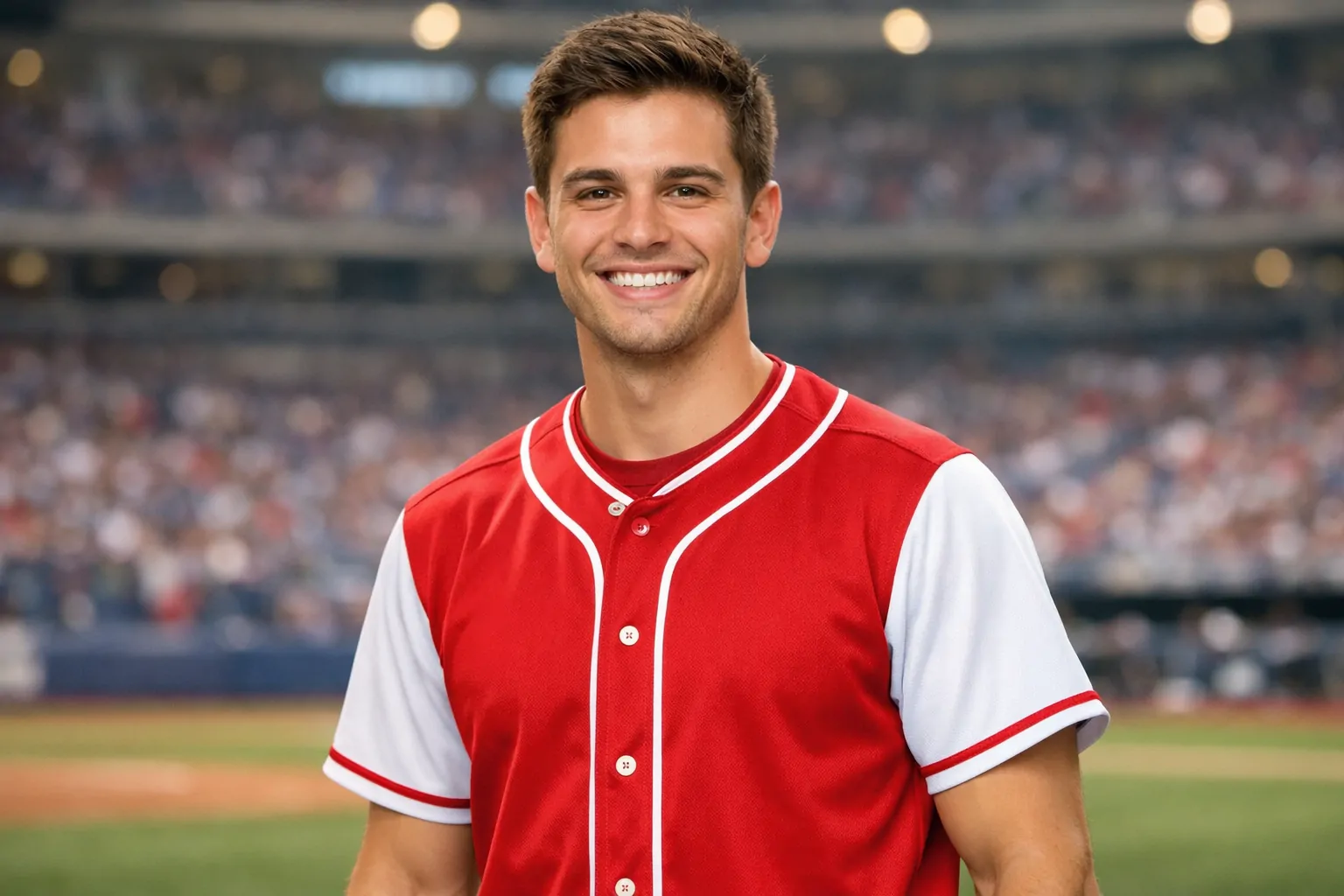 A fan wearing a perfectly fitted high-quality replica jersey from Ujersery.us