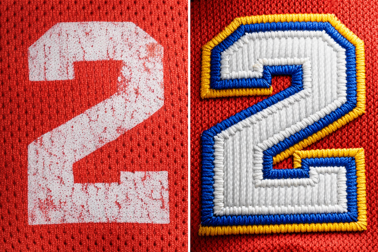 Georgia Bulldogs Jersey: Authentic vs. Replica Guide 3 Macro detail of stitched tackle twill numbers vs a flat screen print.