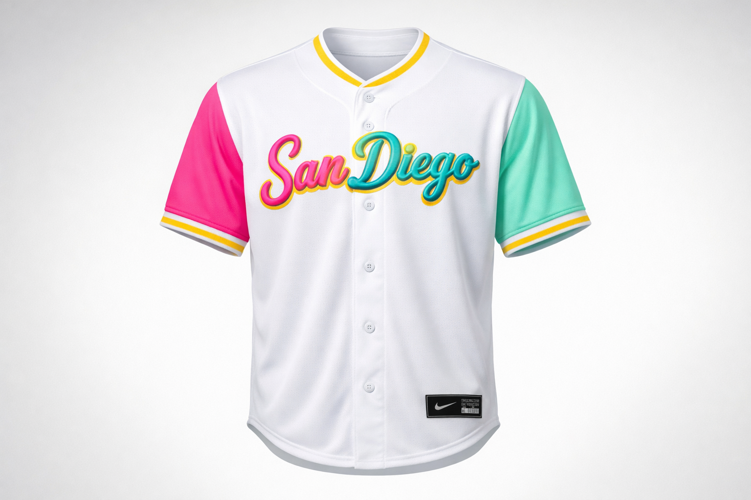 MLB City Connect Jerseys: Ranked Best to Worst (2026 Edition) 2 San Diego Padres City Connect jersey with neon pink and mint green accents
