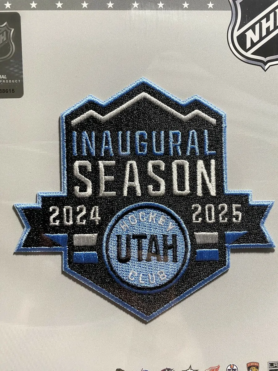 Commemorative inaugural season patch on a Utah NHL jersey