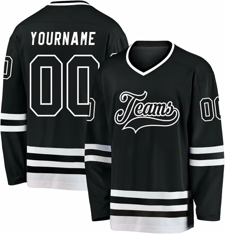 A customized hockey jersey with personalized name and number