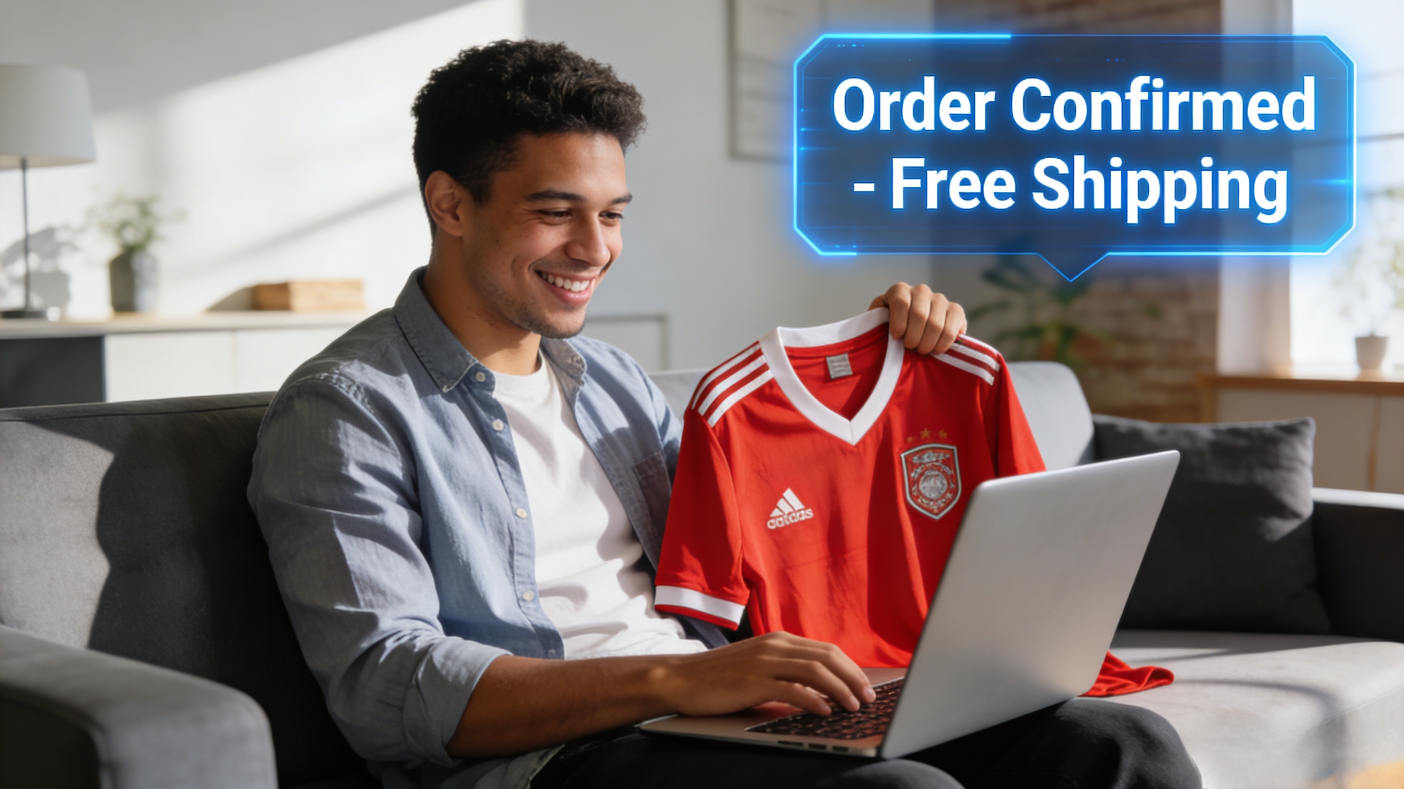 A satisfied customer shopping for jerseys at Ujersery.us with free shipping.