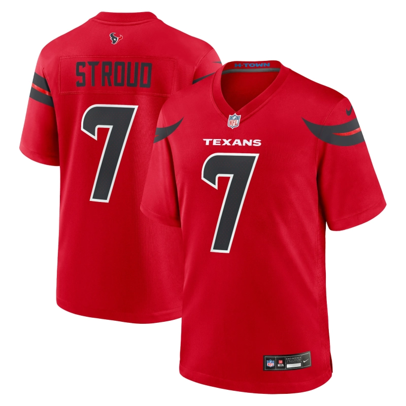 Stitched navy blue Houston Texans jersey with C.J. Stroud number 7.