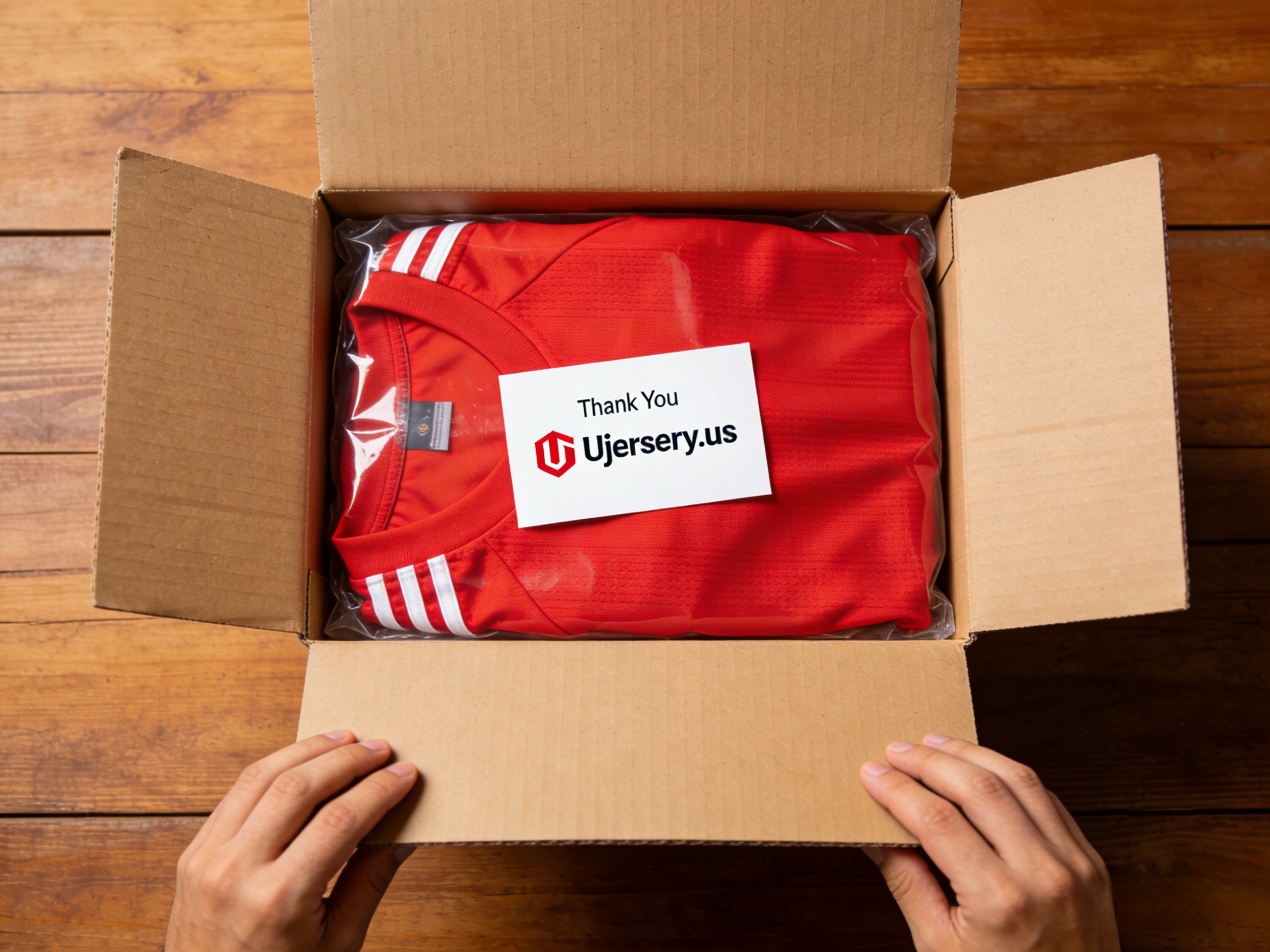 Ujersery Reviews: What Fans Really Think of Our Gear 5 A customer happily unboxing a new stitched jersey from Ujersery.us.