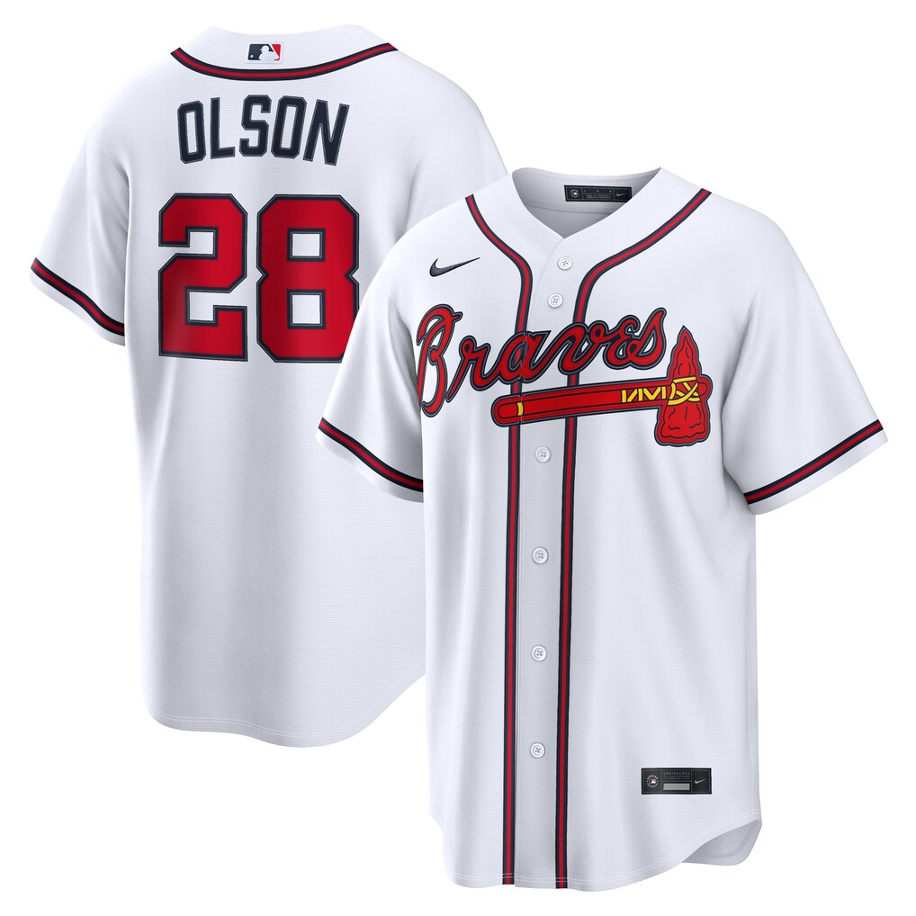 Atlanta Braves Matt Olson Nike White Home Stitched Replica Baseball Jersey