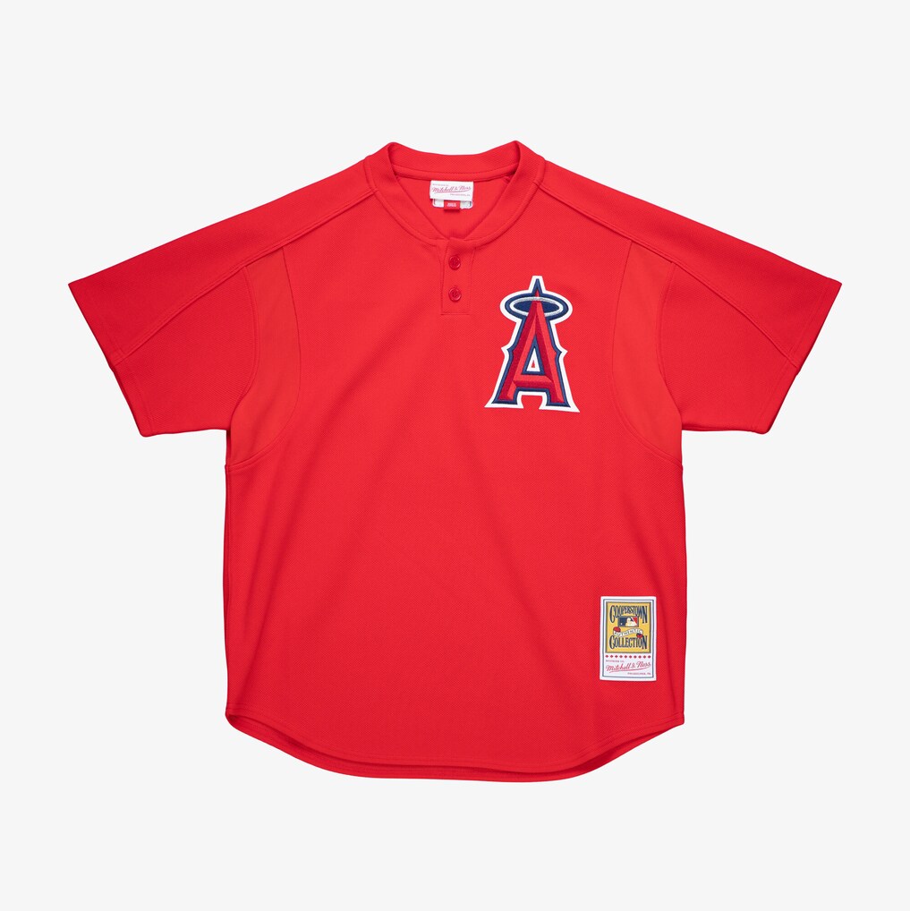 California Angels Vladimir Guerrero Mitchell Ness Red Authentic Stitched Batting Practice Jersey