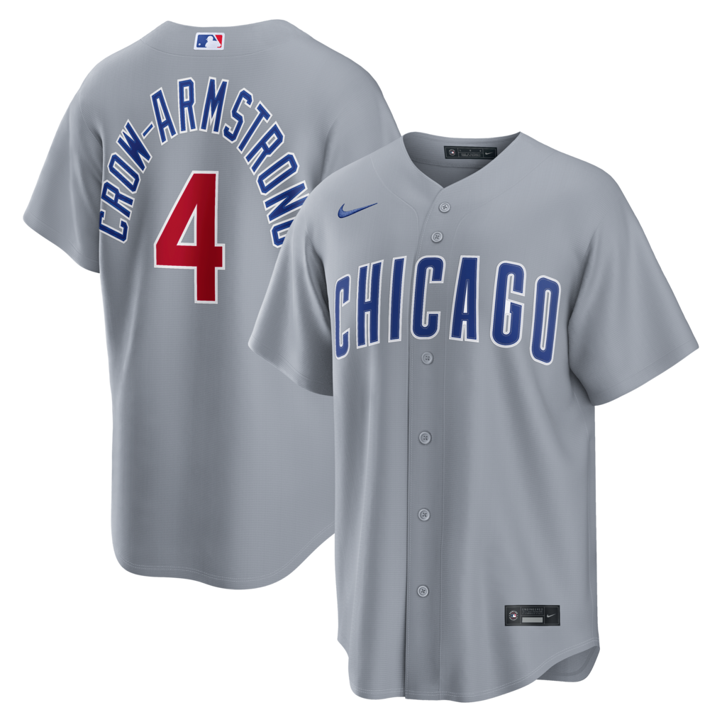 Chicago Cubs Pete Crow-Armstrong Nike Gray Road Stitched Replica Baseball Jersey