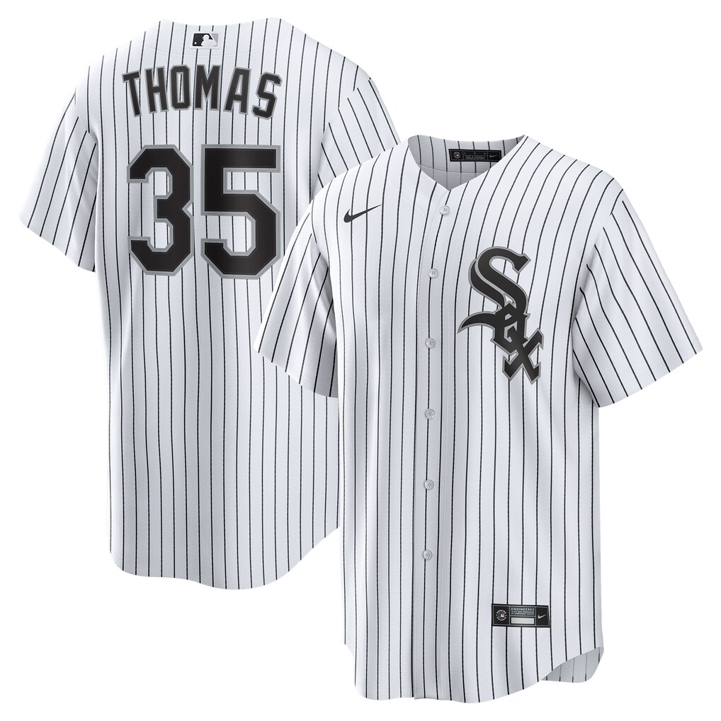 Chicago White Sox Frank Thomas Nike White Home Retired Player Stitched Replica Jersey