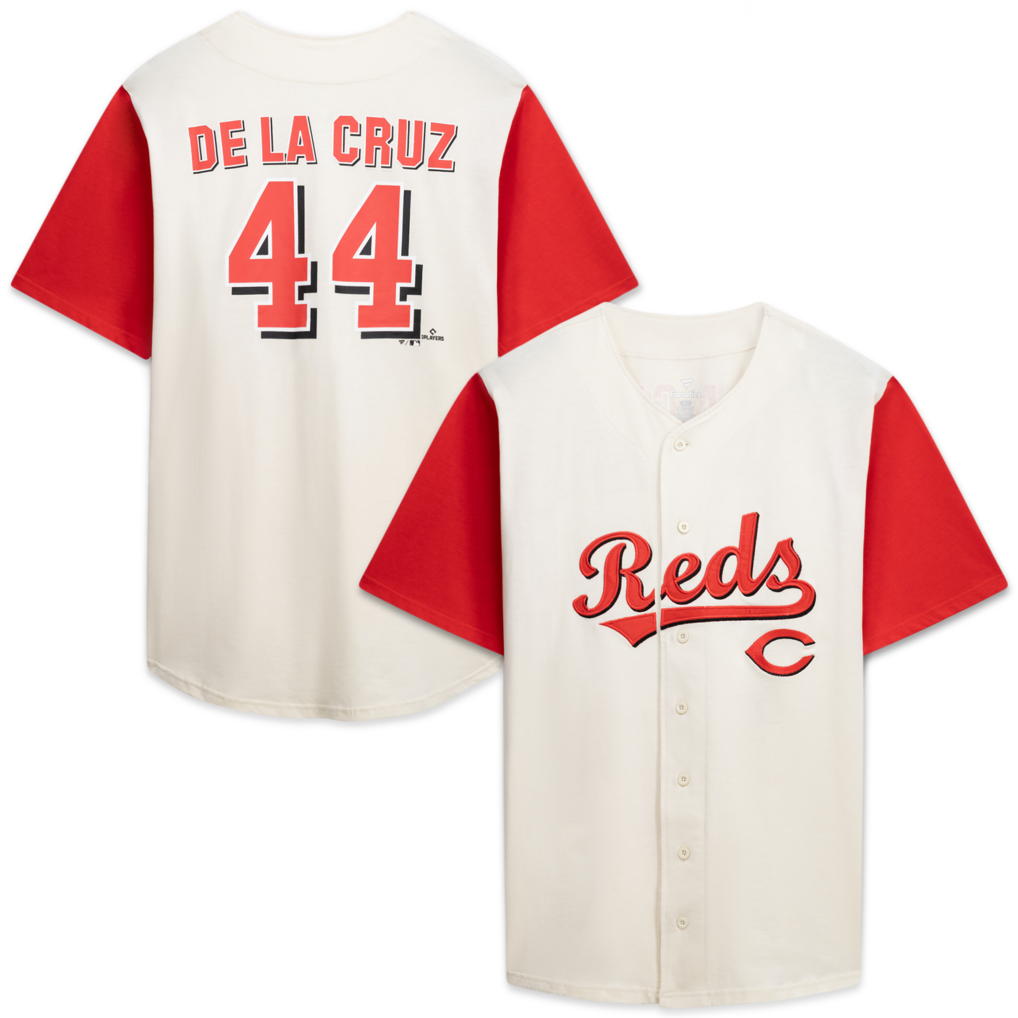 Cincinnati Reds Cream and Red Stitched Big and Tall Two Color Fashion Baseball Jersey