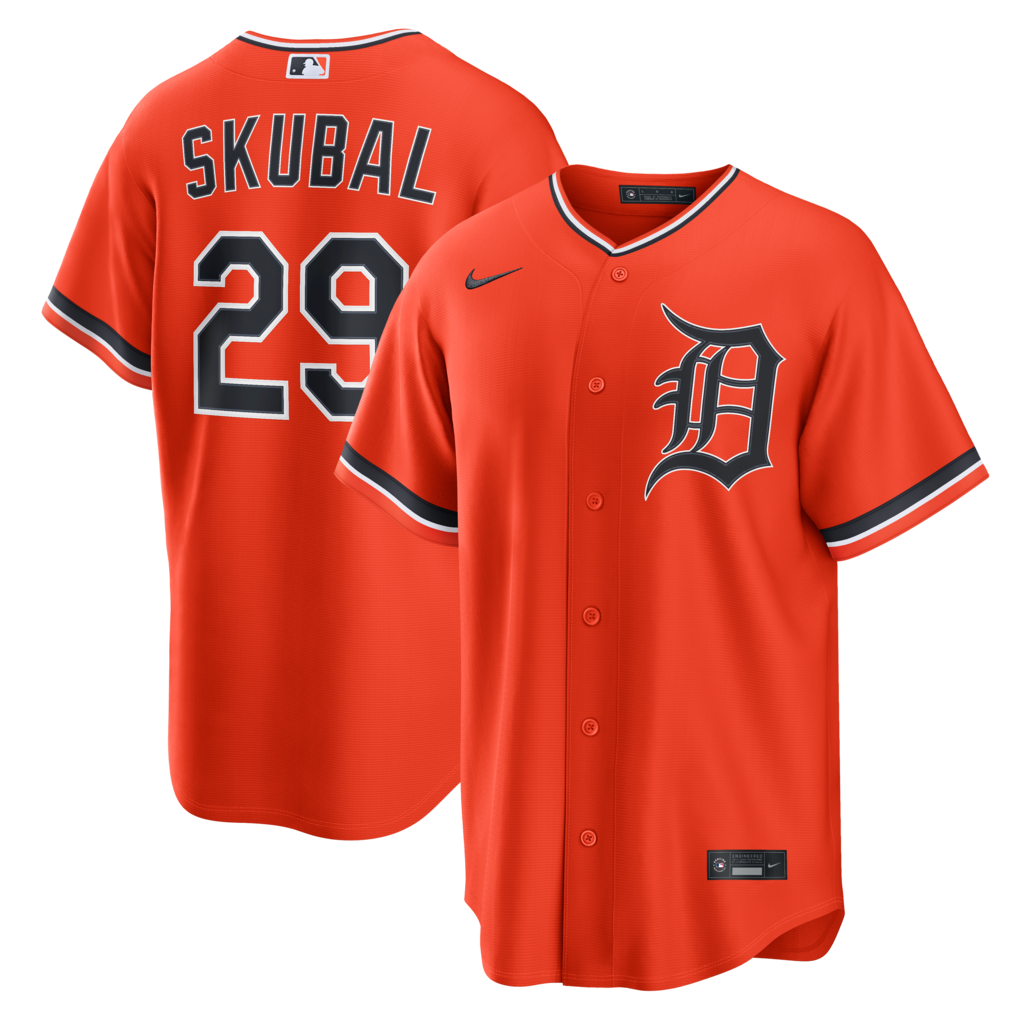 Detroit Tigers Tarik Skubal Nike Orange Alternate Stitched Baseball Jersey