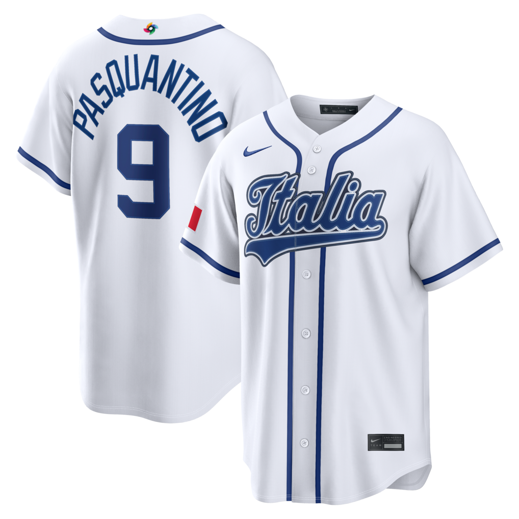 Italy Baseball Vinnie Pasquantino Nike White 2026 World Baseball Classic Home Stitched Stadium Jersey