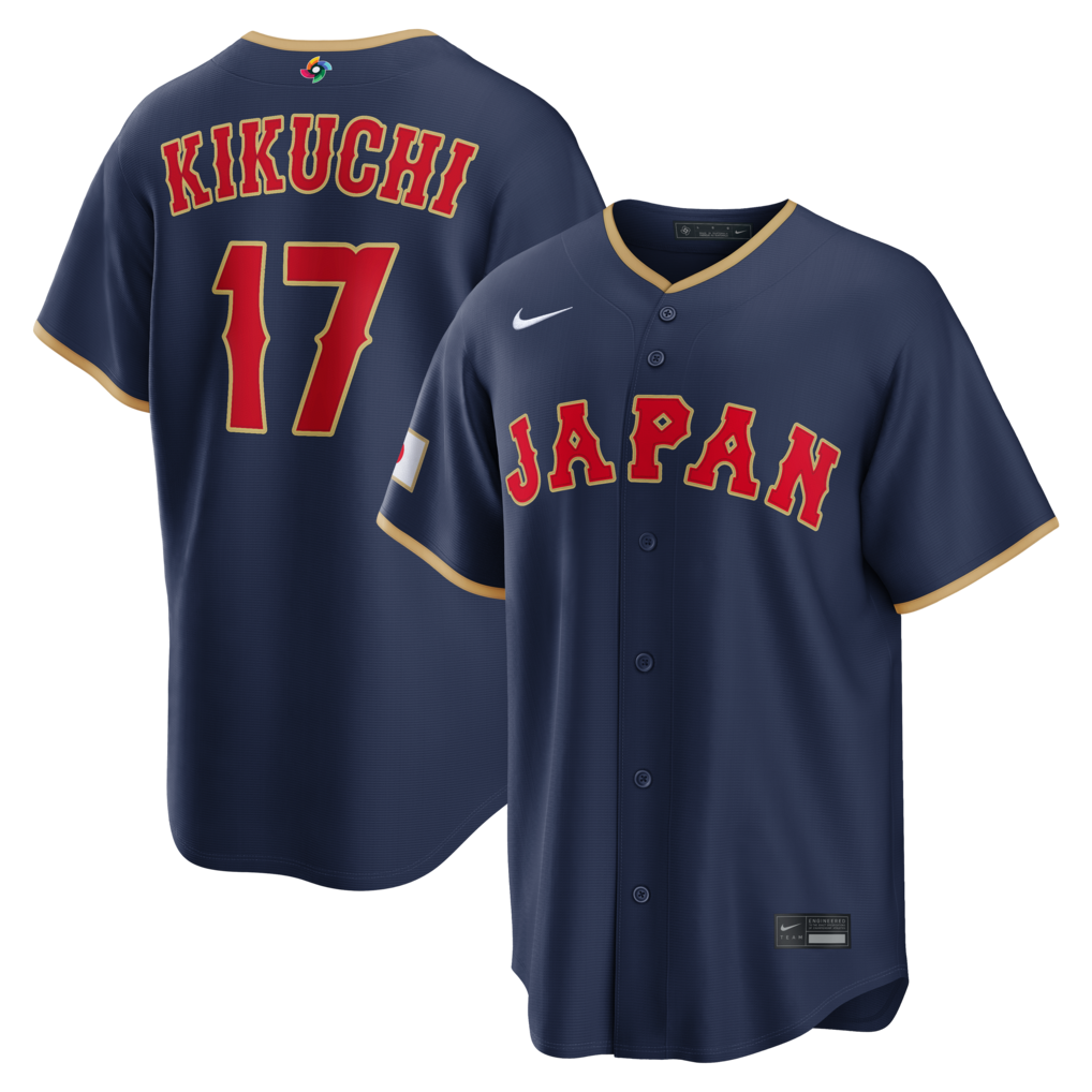 Japan Baseball Yusei Kikuchi Nike Navy 2026 World Baseball Classic Road Stitched Stadium Jersey