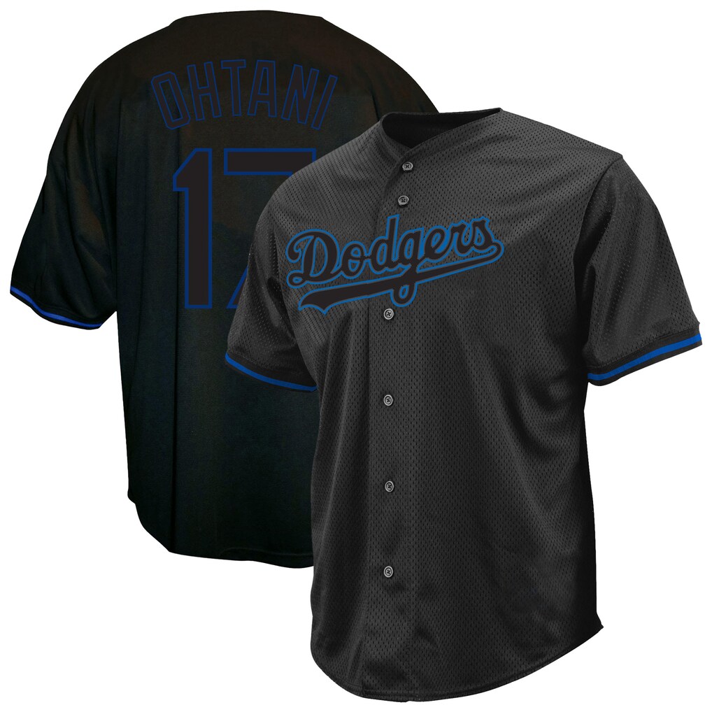 Los Angeles Dodgers Shohei Ohtani Black Stitched Big and Tall Pop Fashion Baseball Jersey