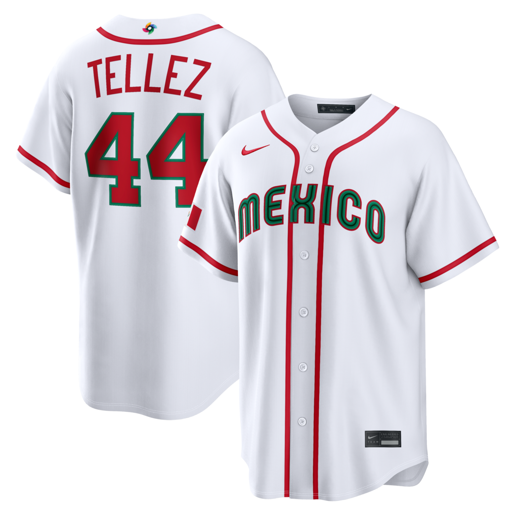 Mexico Baseball Rowdy Tellez Nike White 2026 World Baseball Classic Home Stitched Stadium Jersey