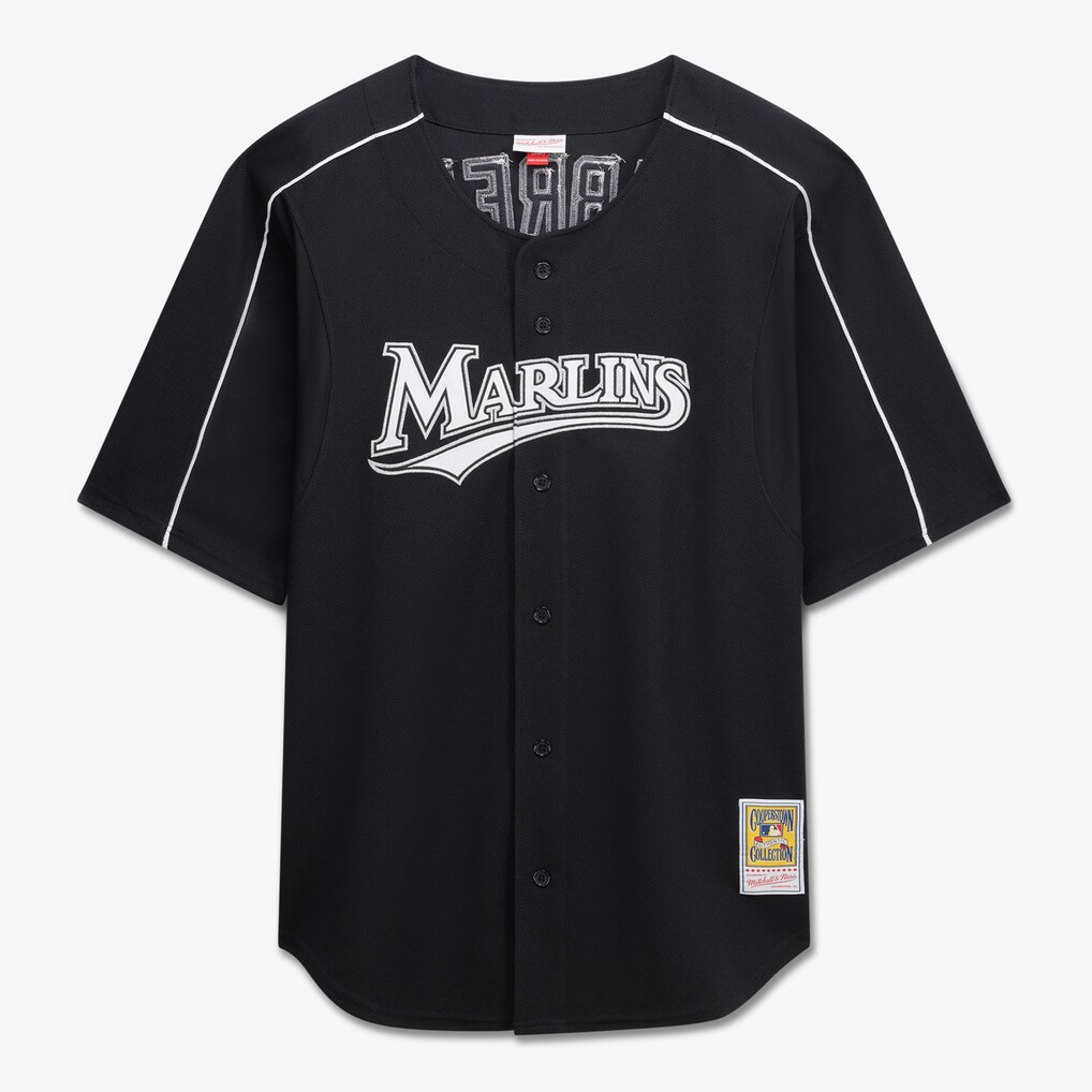 Miami Marlins Miguel Cabrera Mitchell Ness Black Stitched Big and Tall Cooperstown Mesh Batting Practice Jersey