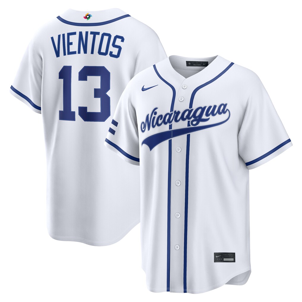 Nicaragua Baseball Mark Vientos Nike White 2026 World Baseball Classic Home Stitched Stadium Jersey