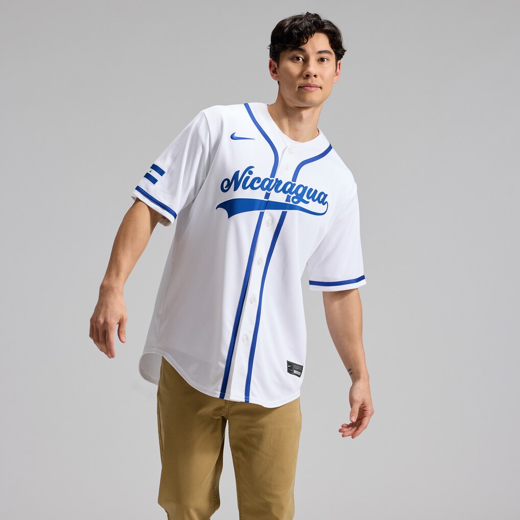 Nicaragua Baseball Nike White 2026 World Baseball Classic Home Stitched Stadium Jersey