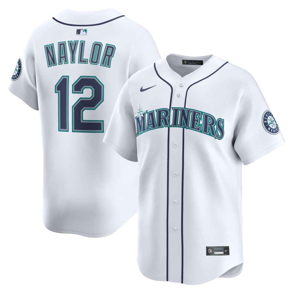 Seattle Mariners Josh Naylor Nike White Home Stitched Limited Baseball Jersey