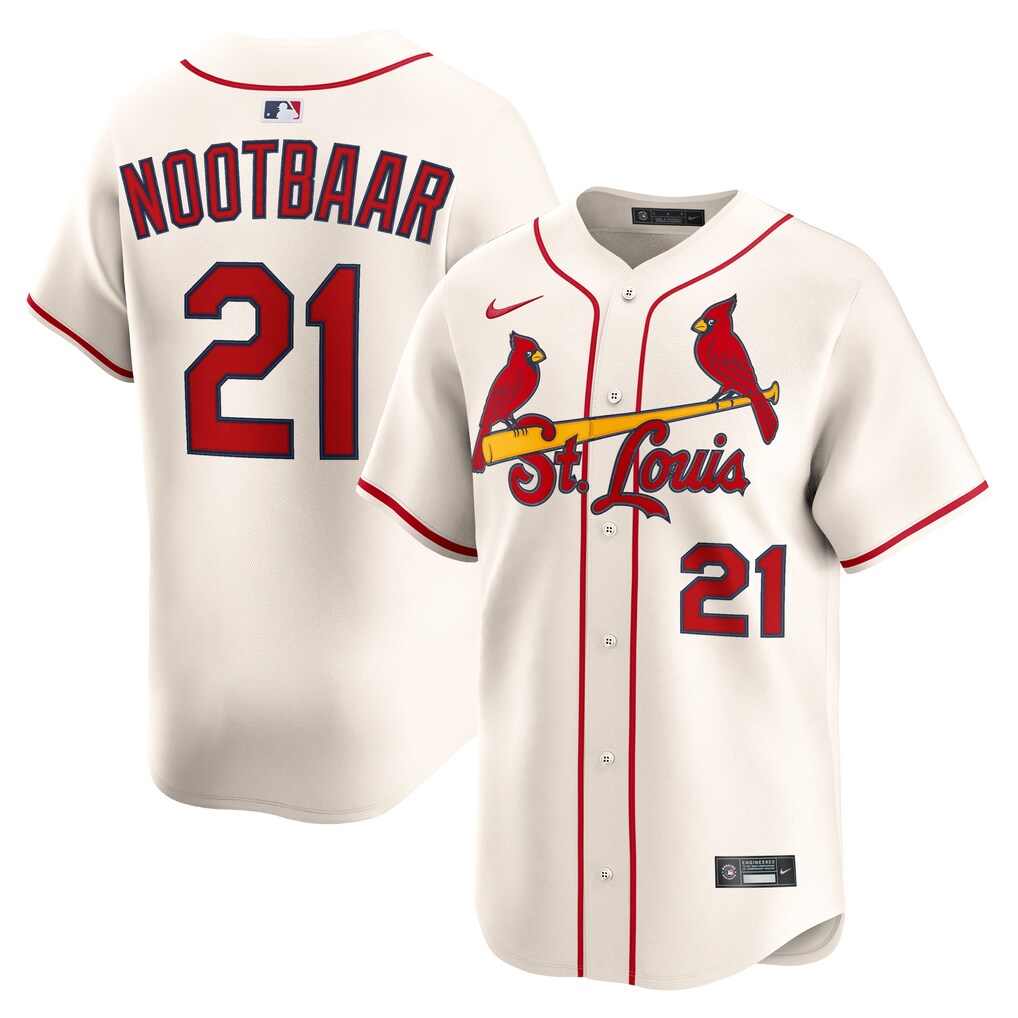 St Louis Cardinals Lars Nootbaar Nike Cream Alternate Stitched Limited Baseball Jersey