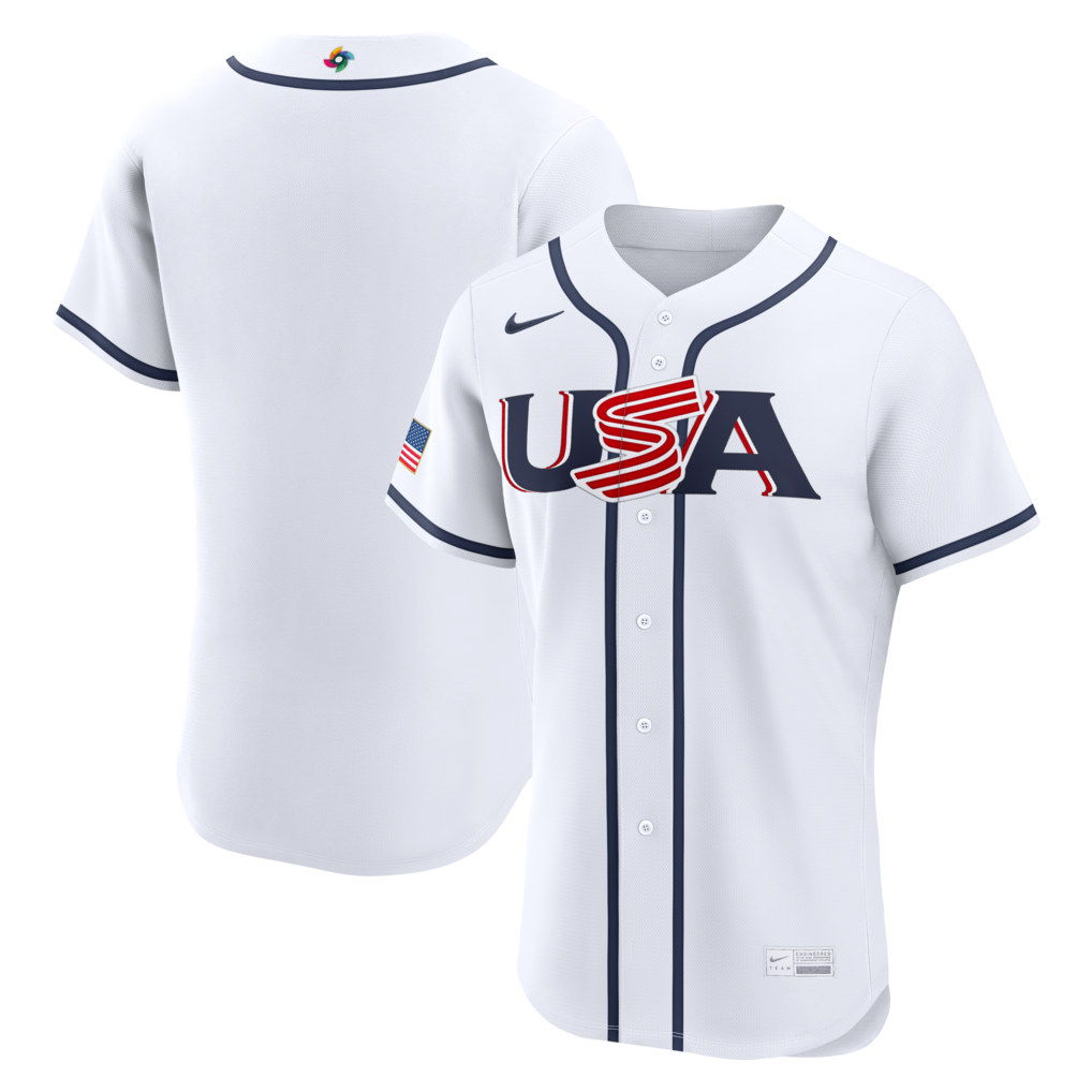 USA Baseball Nike White 2026 World Baseball Classic Home Authentic Stitched Jersey