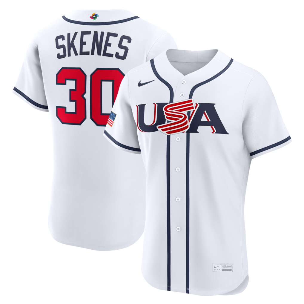 Paul Skenes USA Baseball Nike White 2026 World Baseball Classic Home Authentic Stitched Jersey