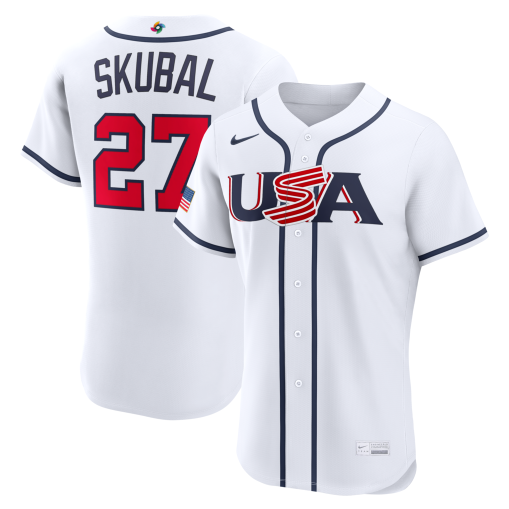USA Baseball Tarik Skubal Nike White 2026 World Baseball Classic Home Authentic Stitched Jersey