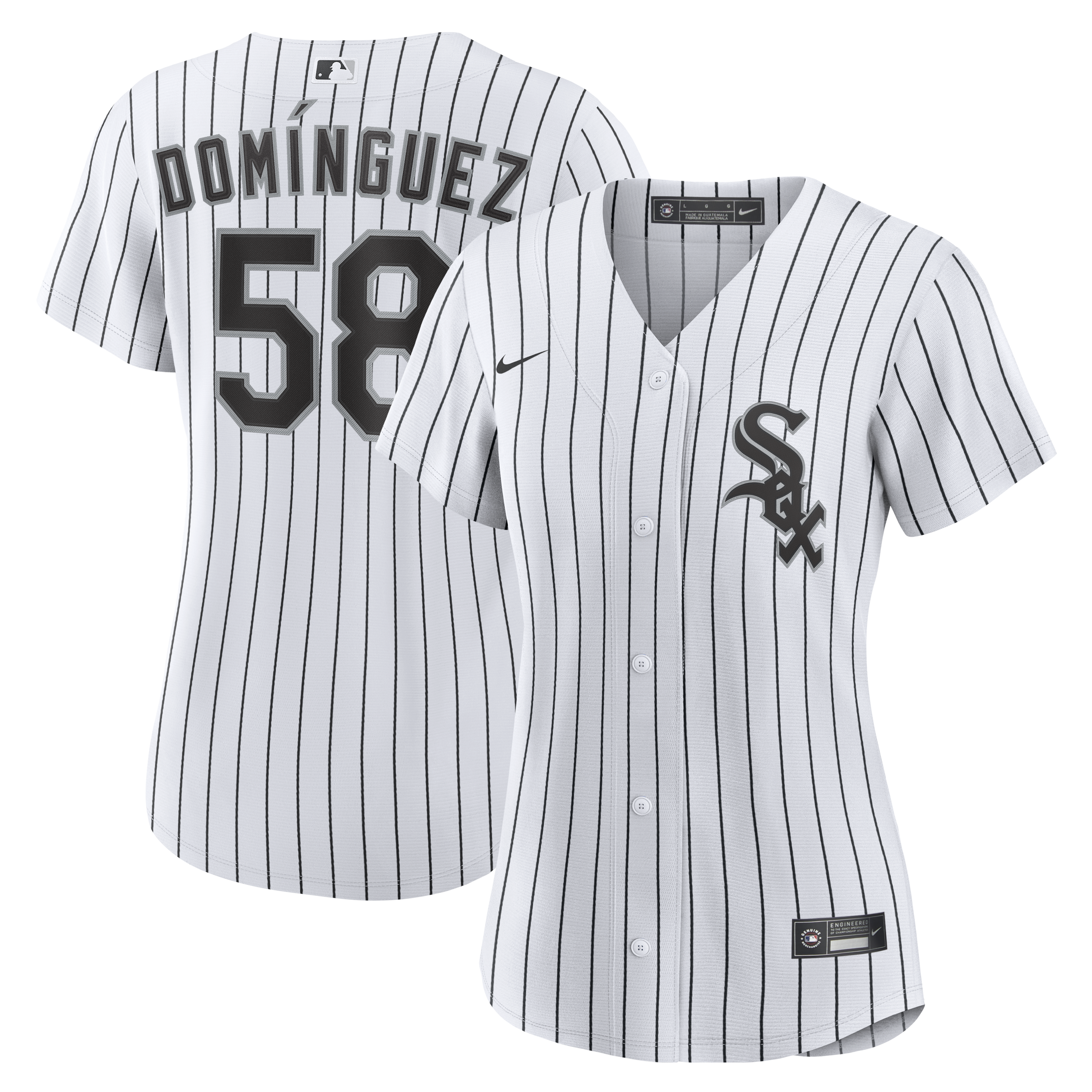 Chicago White Sox Seranthony Domínguez Nike Women's White Home Replica Stitched Baseball Jersey