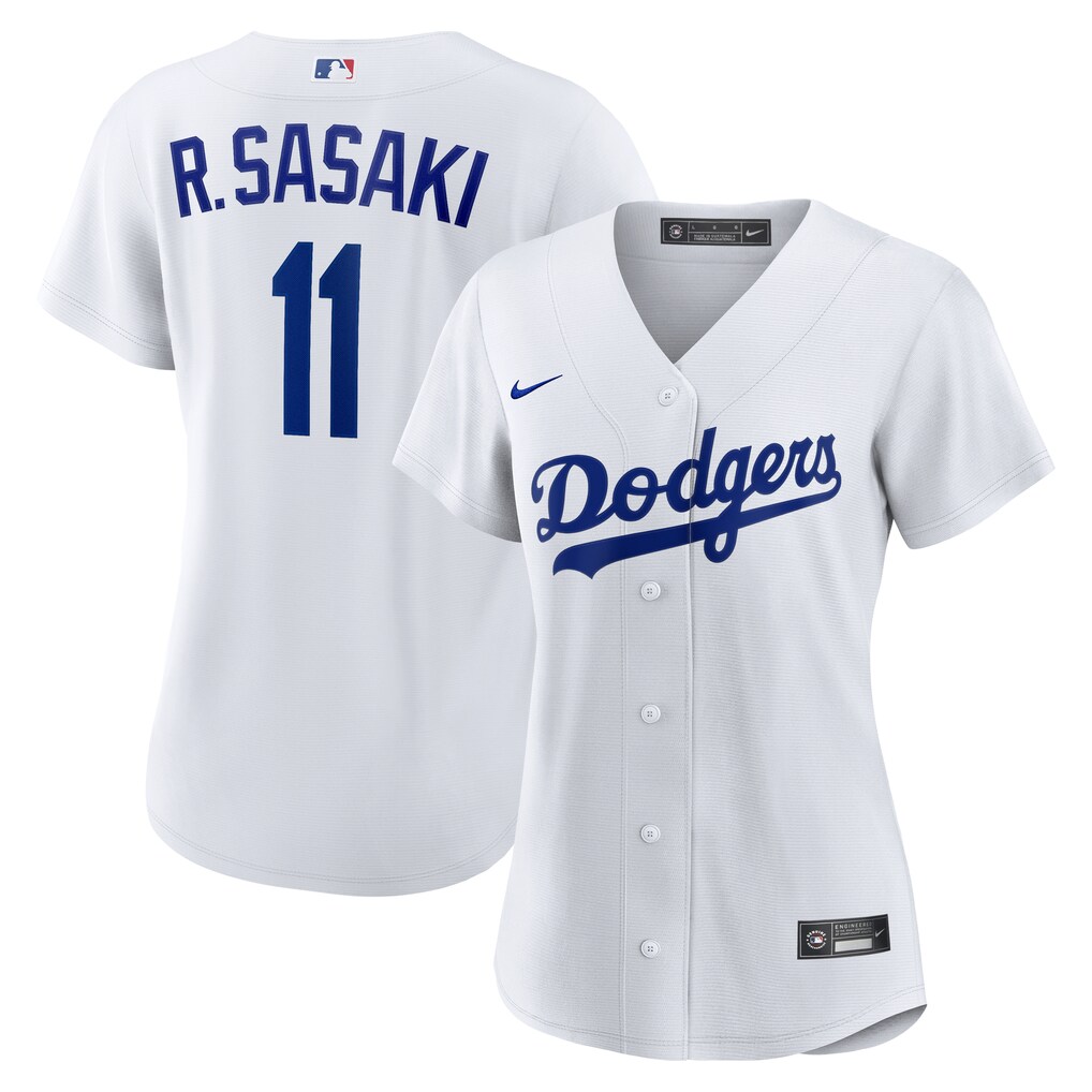 Los Angeles Dodgers Roki Sasaki Nike Women White Replica Stitched Baseball Jersey