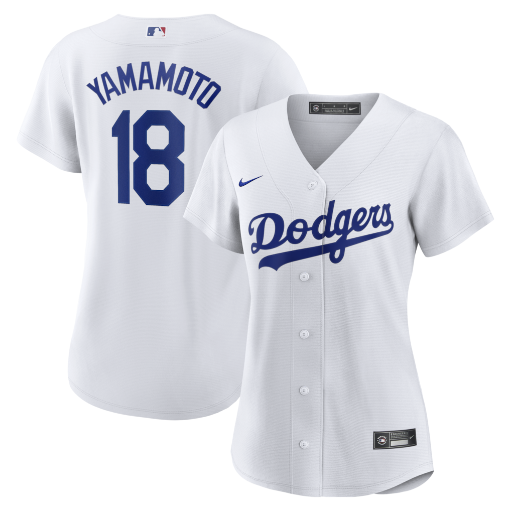 Los Angeles Dodgers Yoshinobu Yamamoto Nike Women White Replica Stitched Baseball Jersey