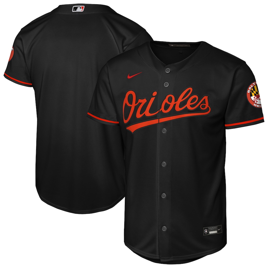 Baltimore Orioles Nike Youth Black Alternate Stitched Stadium Baseball Jersey