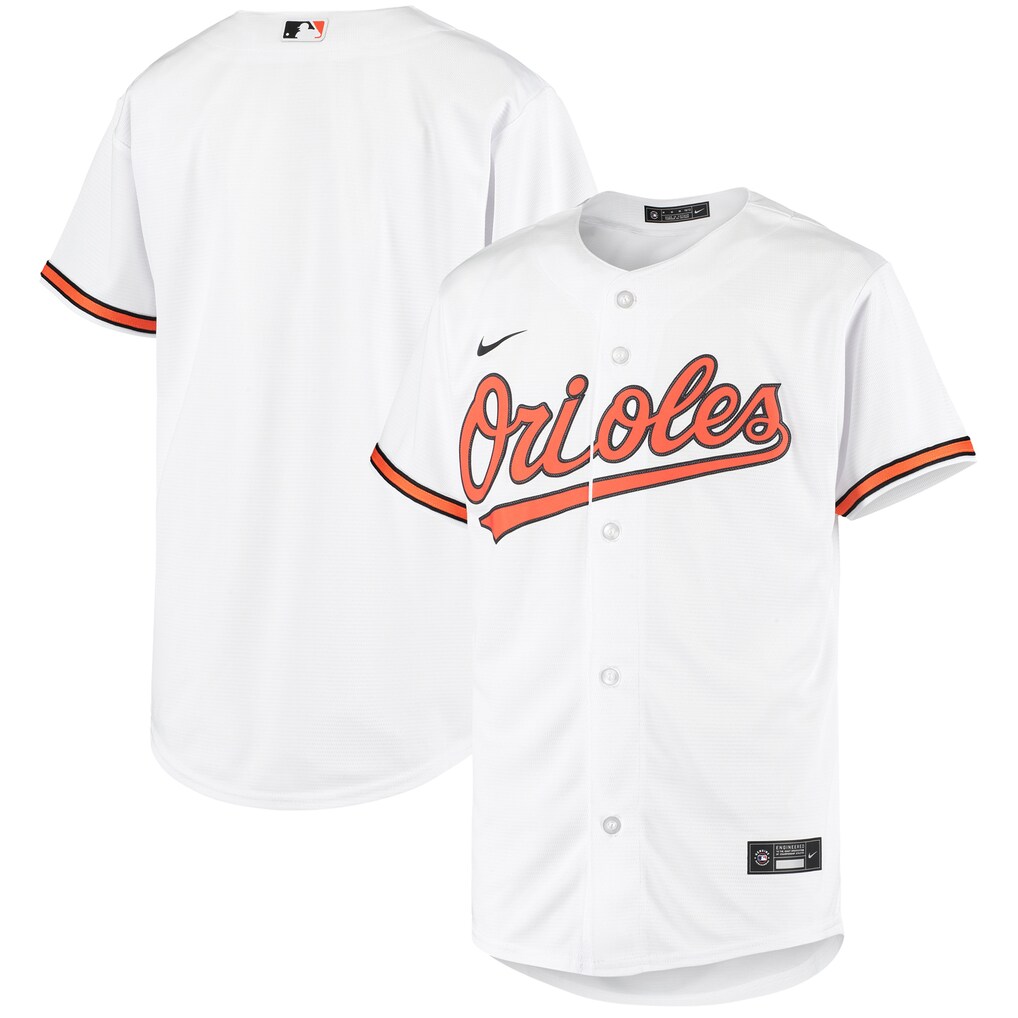 Baltimore Orioles Nike Youth White Home Replica Stitched Baseball Jersey