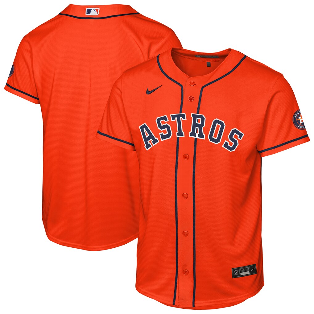 Houston Astros Nike Youth Orange Alternate Stitched Stadium Baseball Jersey
