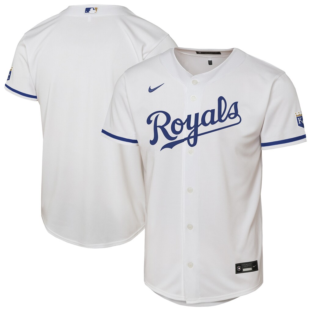 Kansas City Royals Nike Youth White Home Stitched Stadium Baseball Jersey