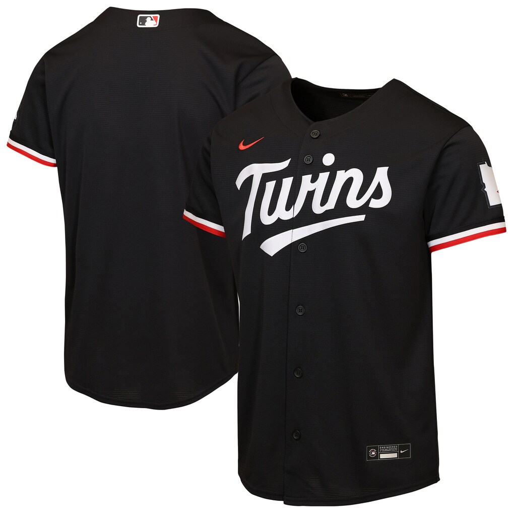Minnesota Twins Nike Youth Black Alternate 2 Stitched Stadium Baseball Jersey