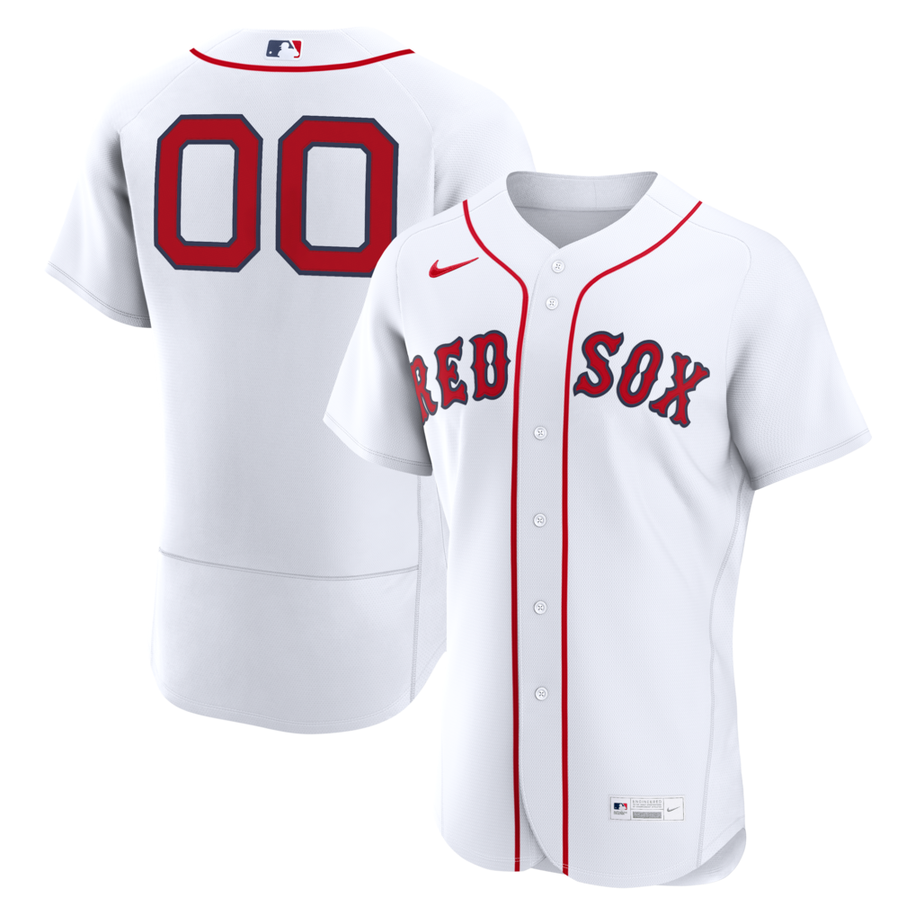Boston Red Sox Nike Men White Home Authentic Custom Stitched Baseball Jersey