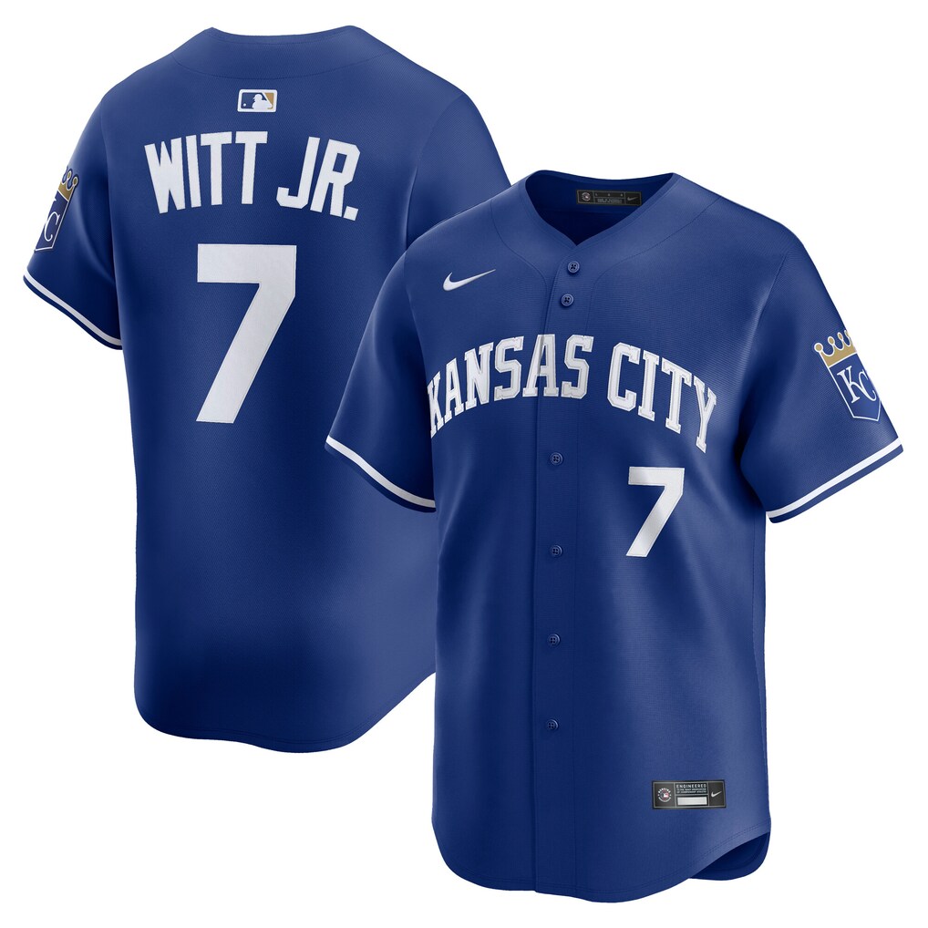 Bobby Witt Jr Kansas City Royals Nike Royal Alternate 2 Limited Stitched Baseball Player Jersey