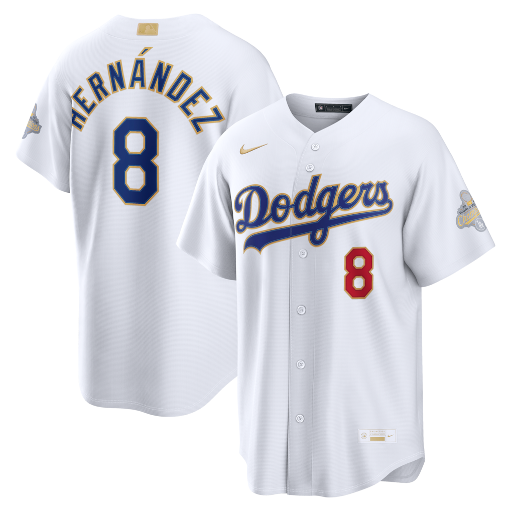 Los Angeles Dodgers Enrique Hernandez Nike White 2026 Gold Collection Stadium Stitched Jersey