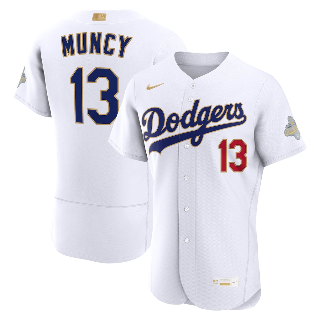 Max Muncy Los Angeles Dodgers Nike White 2026 Gold Collection Authentic Stitched Jersey
